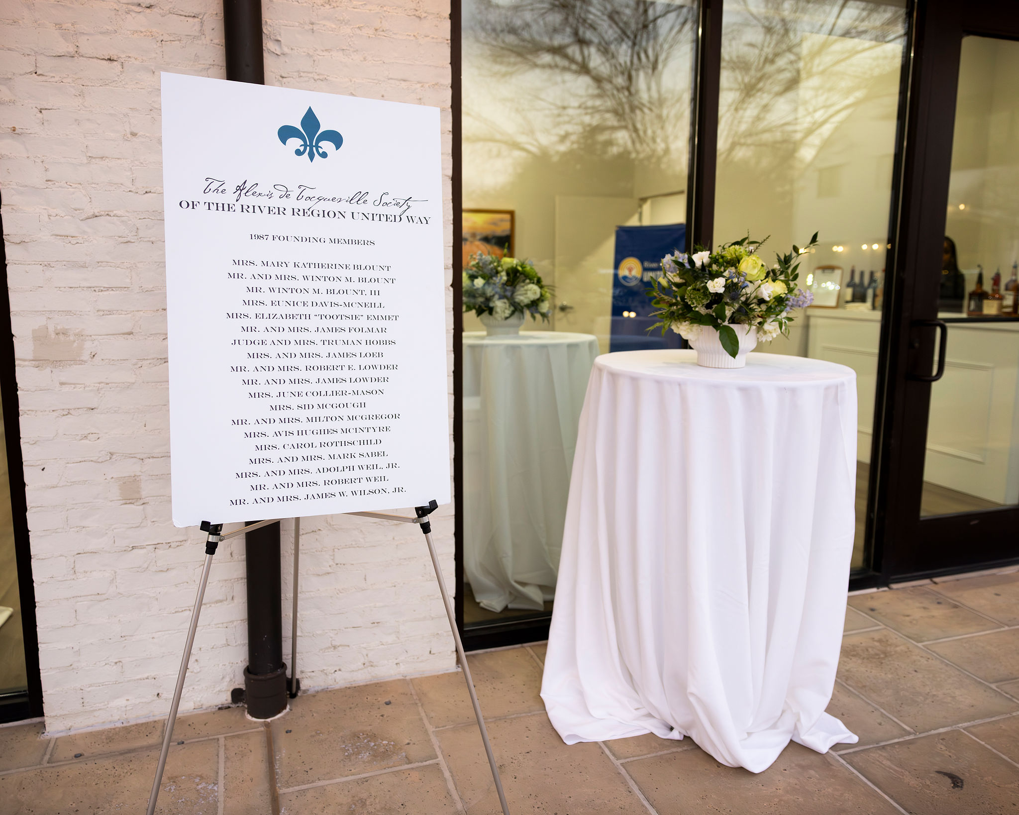 sign and welcome table