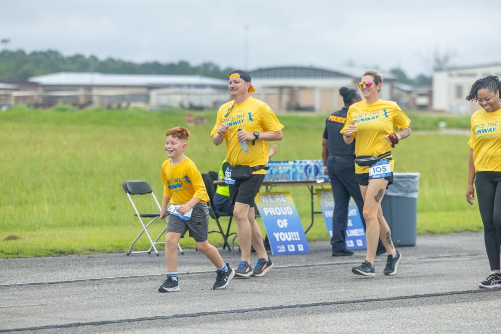runners on the tarmac