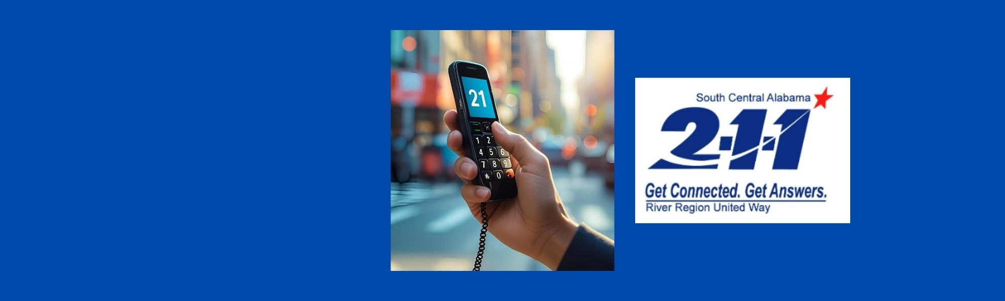 hand dialing 211 on cell phone