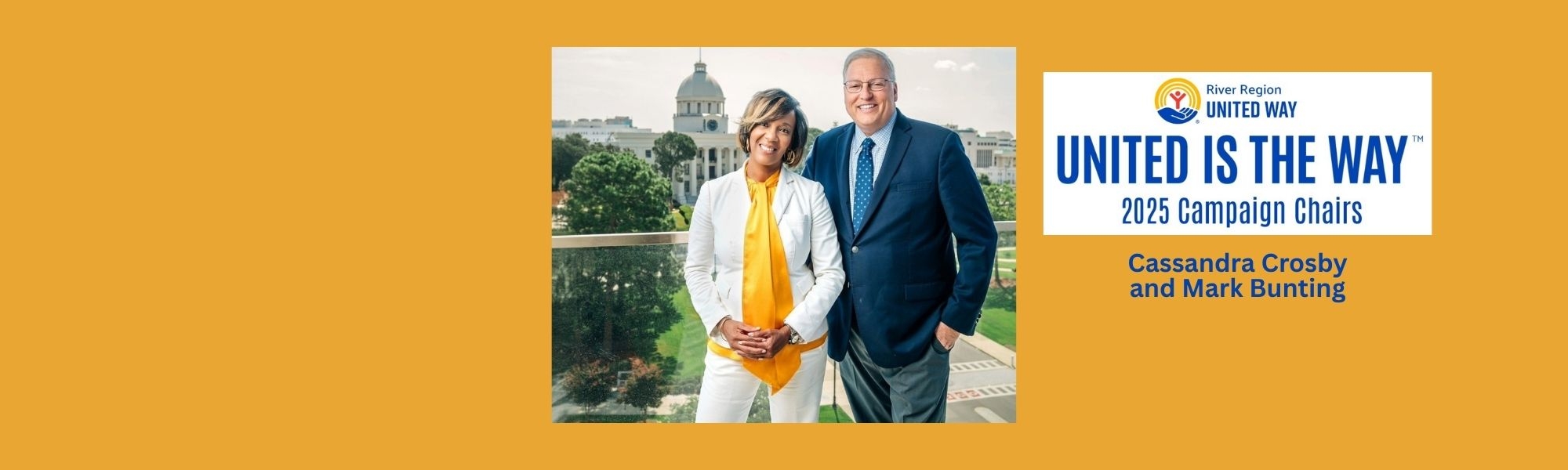 2025 Campaign Chairs Cassandra Crosby and Mark Bunting